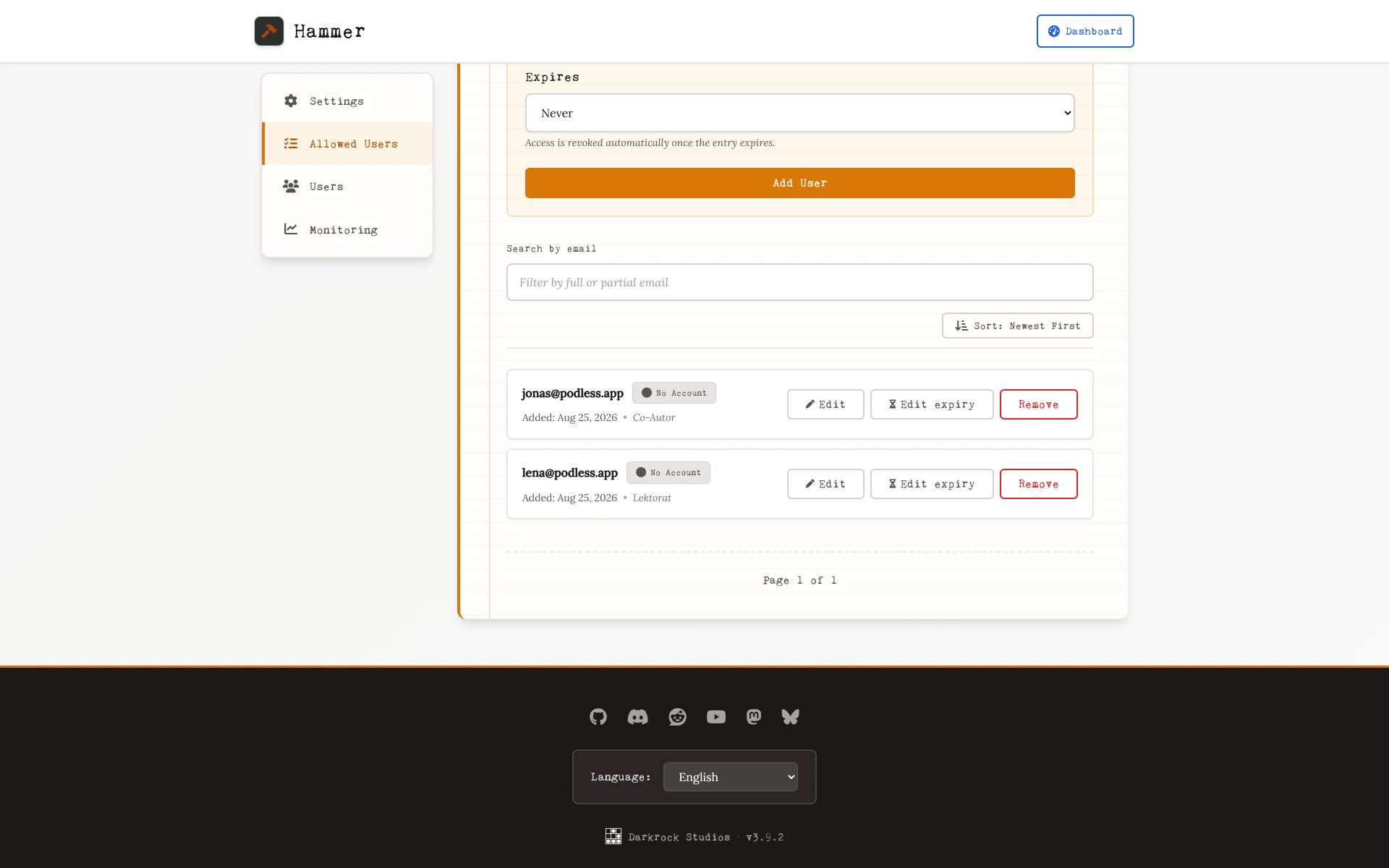 Hammer, screenshot 2