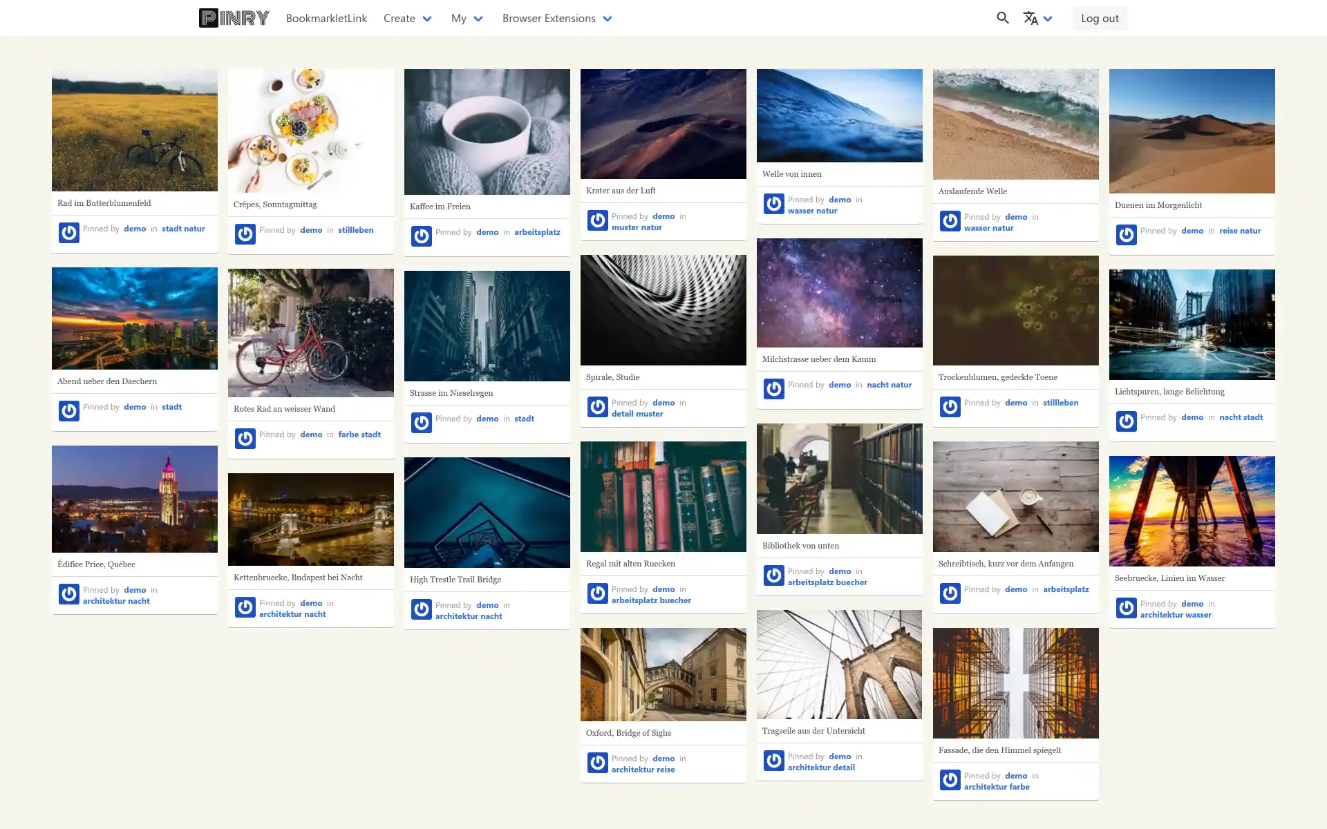 Pinry, Screenshot 1